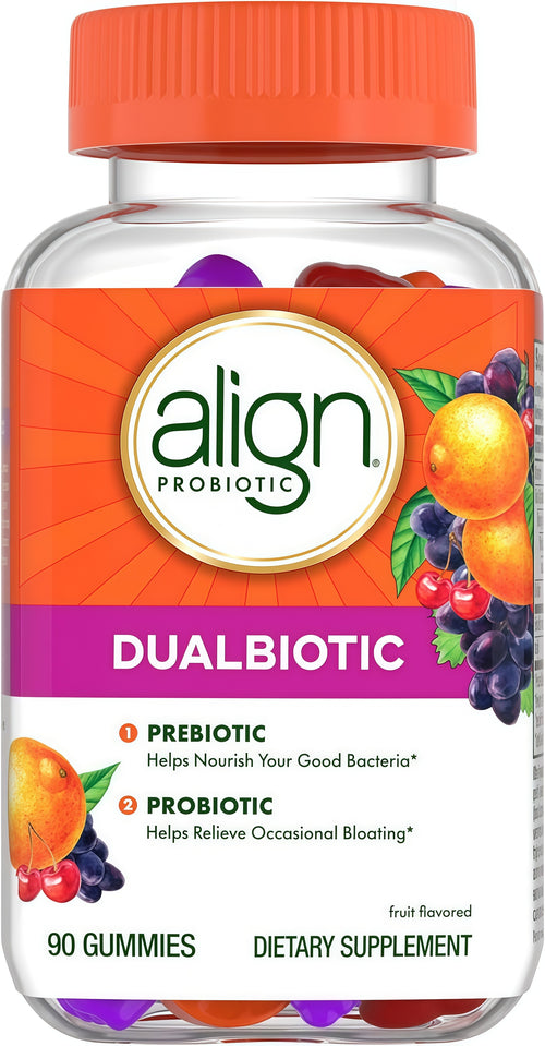 Align DualBiotic Prebiotic + Probiotic Gummies Supplement